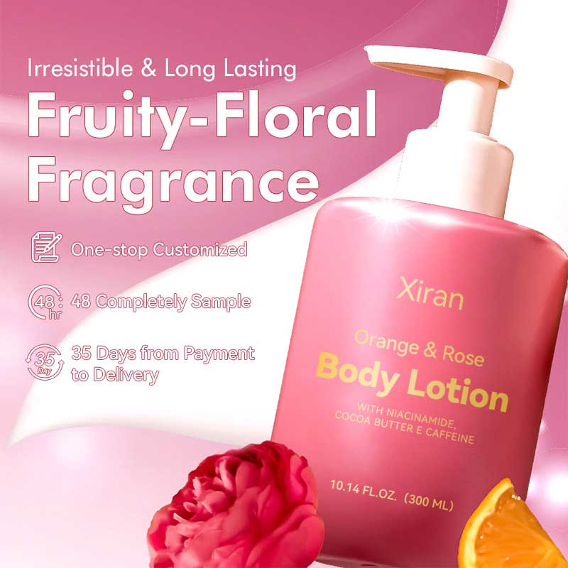 private label orange & rose body lotion